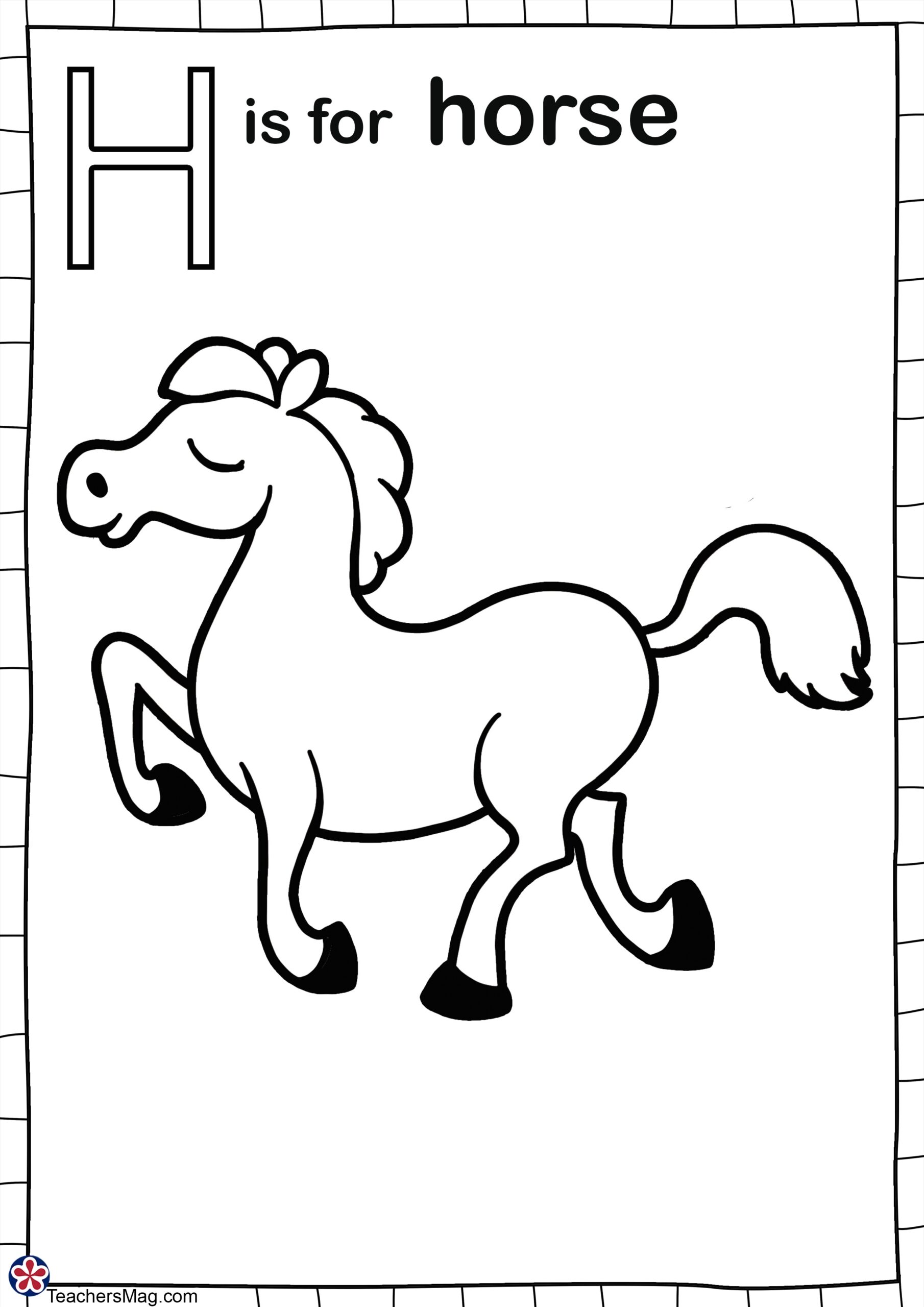 Letter H Is For Coloring Pages Printable TeachersMag
