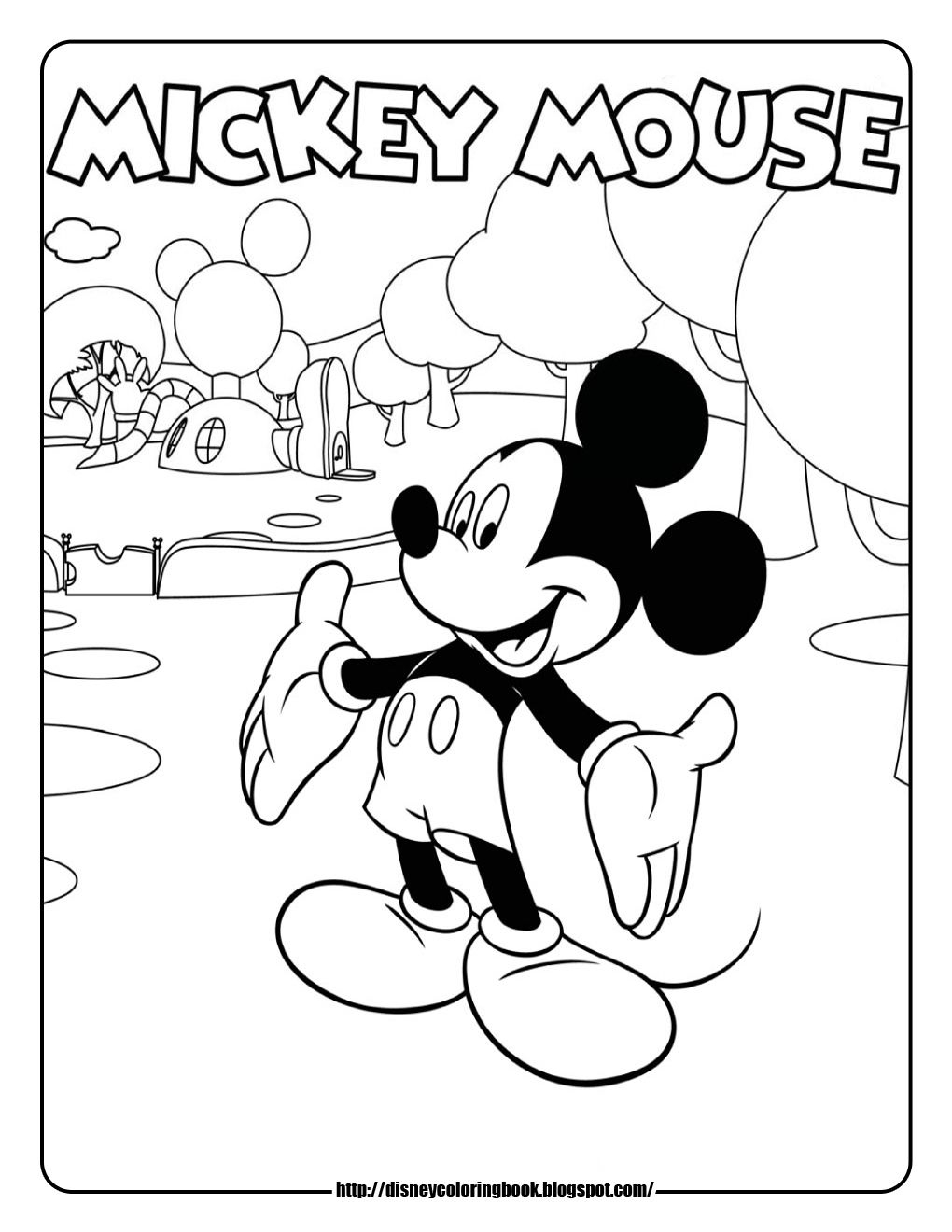 Mickey Mouse Clubhouse 1 Free Disney Coloring Sheets Worksheets Library