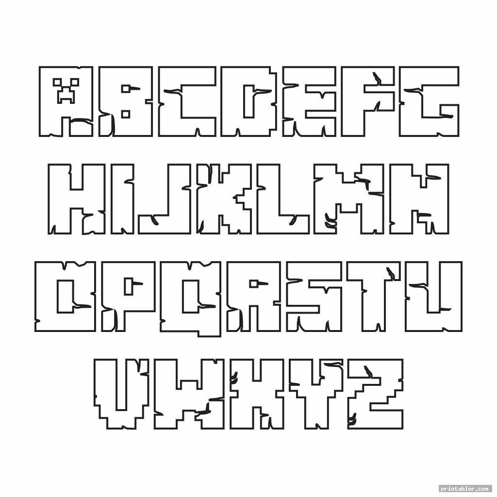 Free Printable Minecraft Letters
