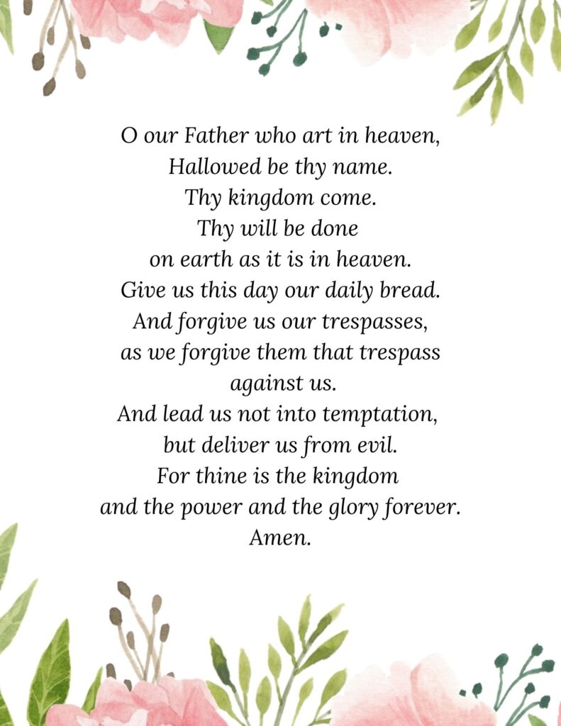 Free Printable The Lord's Prayer