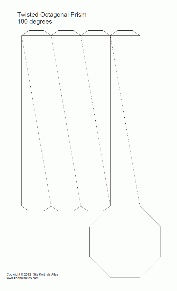 Paper Twisted Octagonal Prisms
