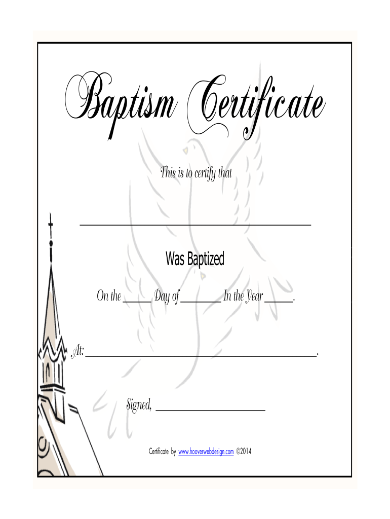Pdf Printable Baptism Certificates Download Fill Online Printable Fillable Blank PdfFiller