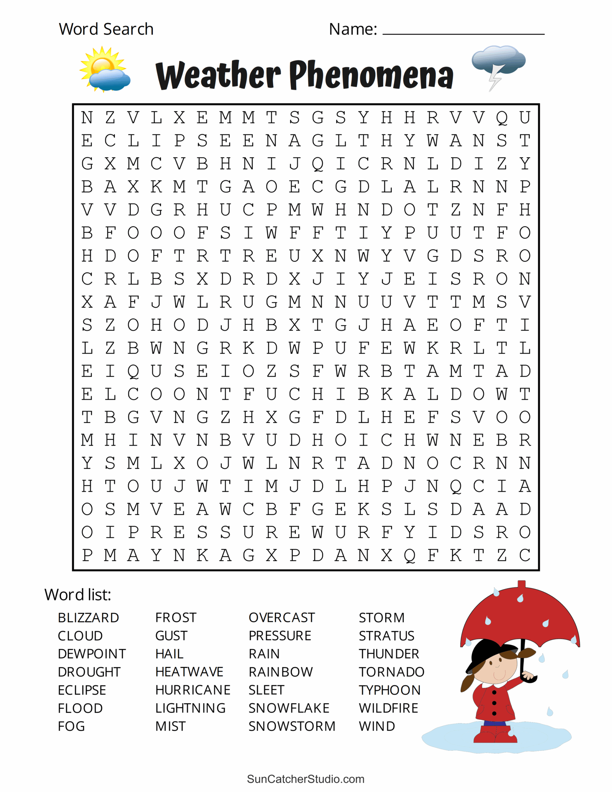Free Word Search Printable
