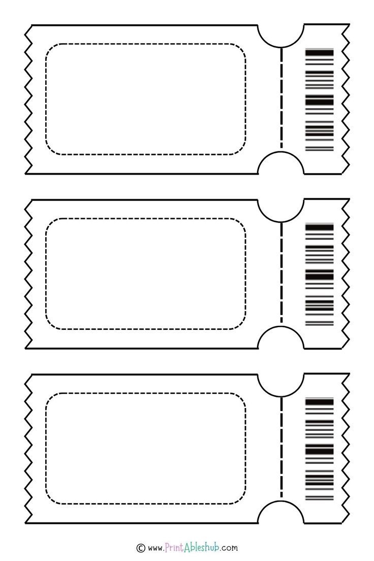 Free Printable Ticket Stub Template
