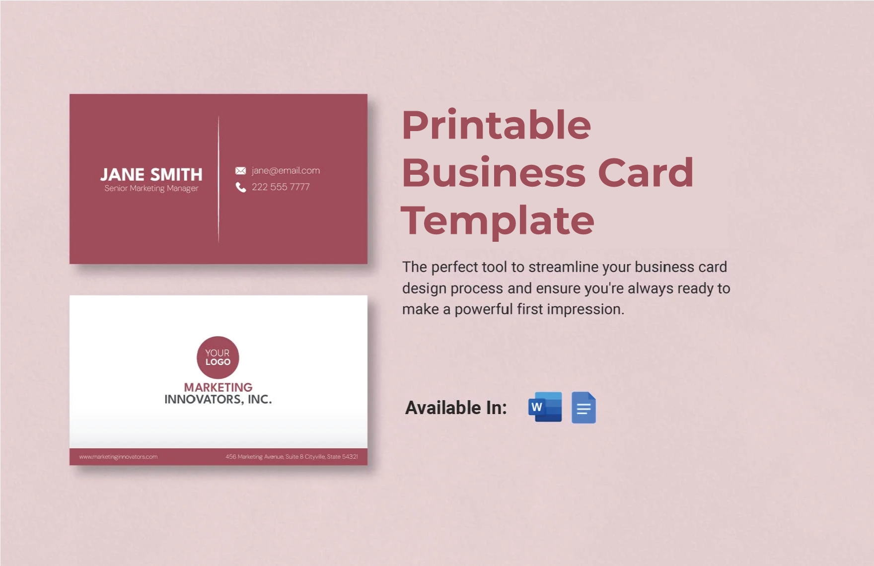 Free Printable Business Cards