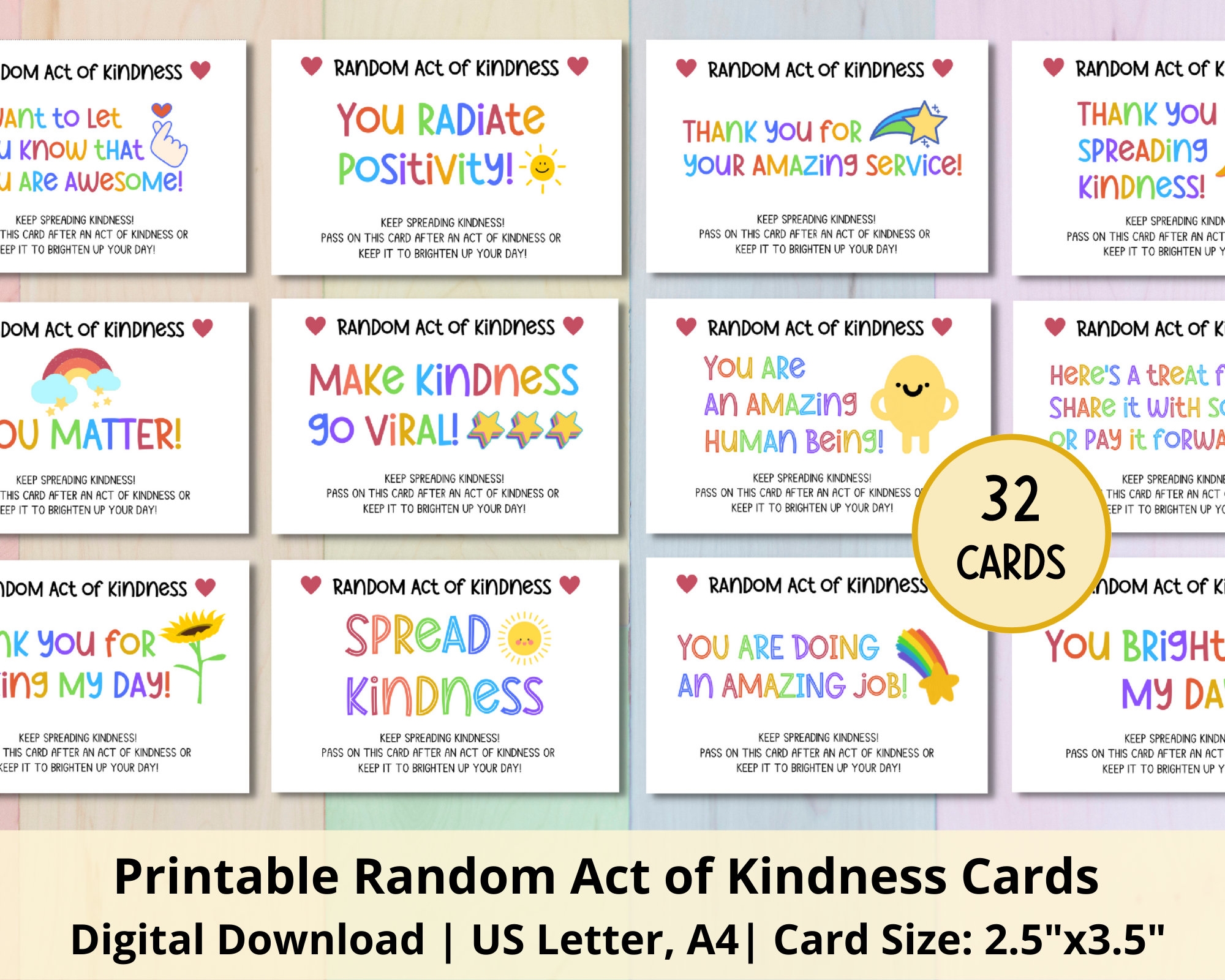 Virtue Cards Kindness Free Printable