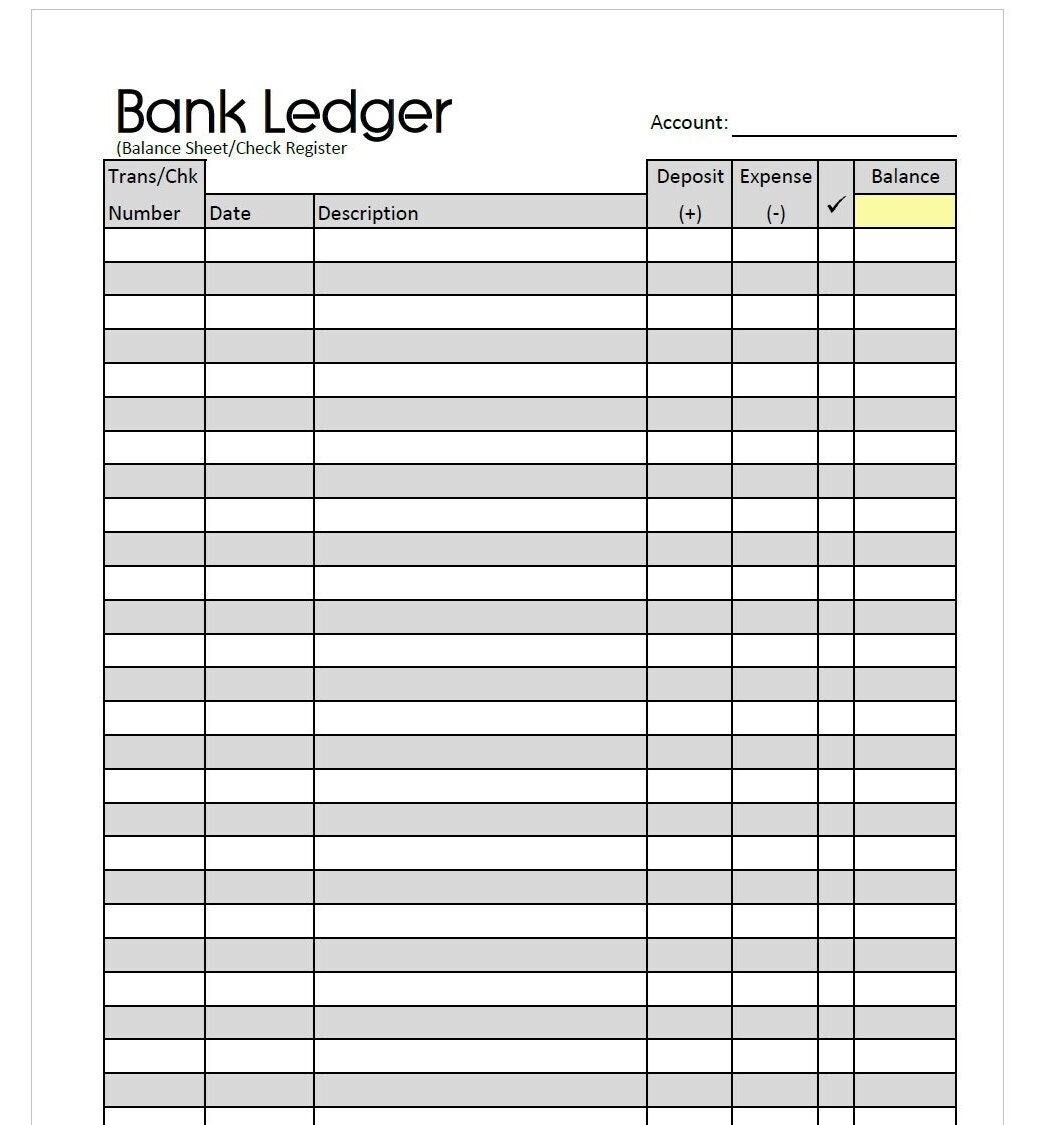 Free Printable Savings Account Register