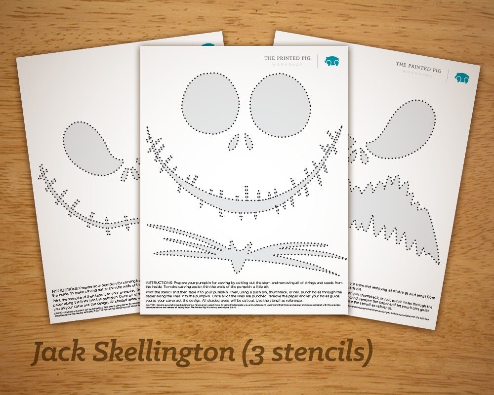 Jack Skellington Pumpkin Stencils Free Printable