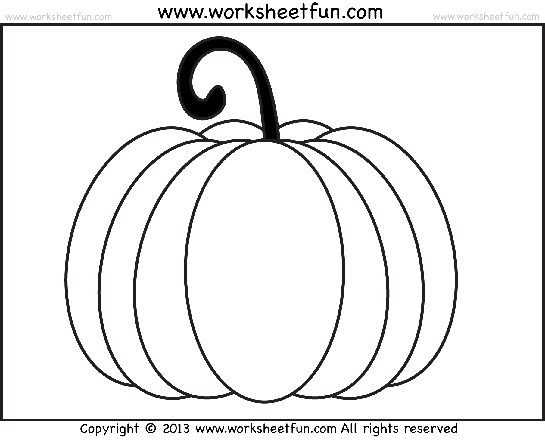 Free Pumpkin Worksheets Printable