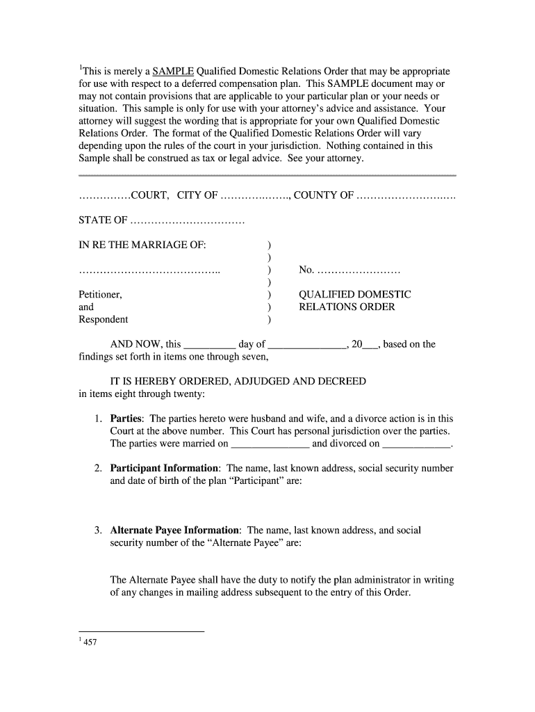 Qdro Fill Out Sign Online DocHub