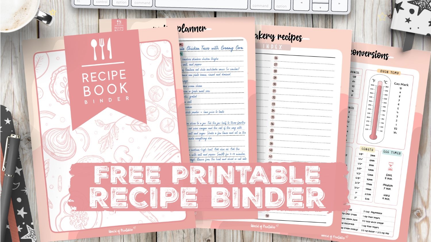 Free Recipe Binder Printables