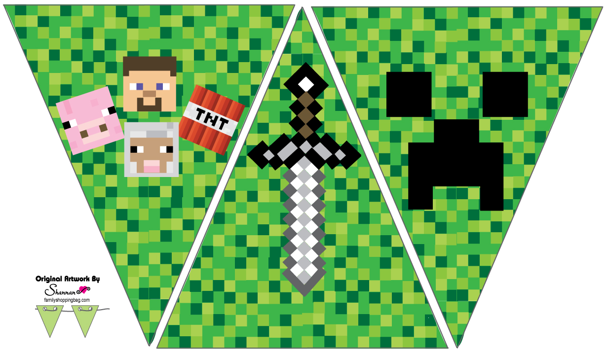 Resultado De Imagen Para Free Printable Chevron Banner Minecraft