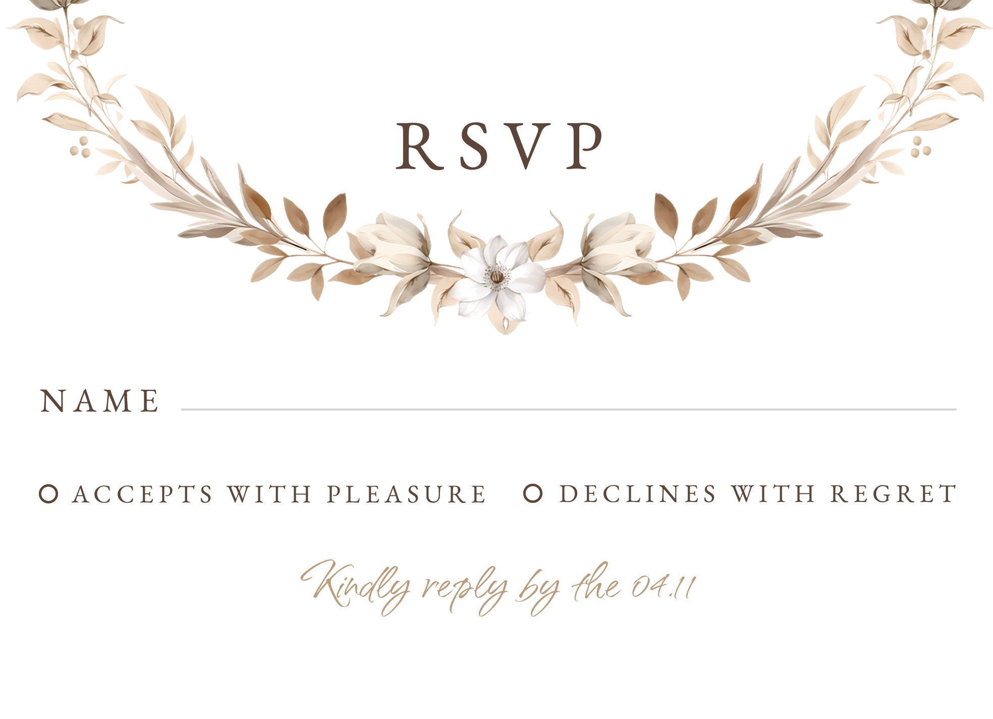 Rustic Wedding RSVP Free Google Docs Template Gdoc io