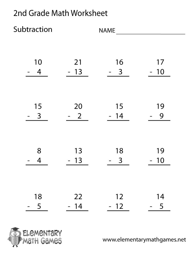 Free Printable Math Problems 2nd Grade