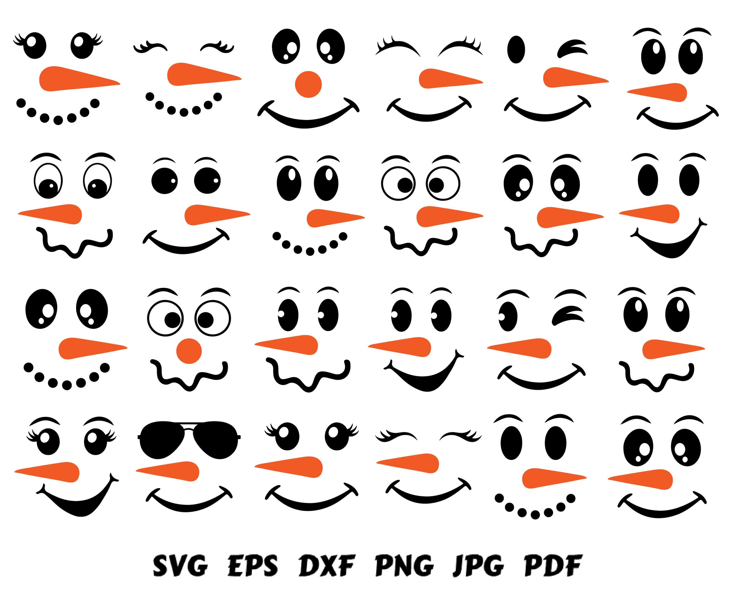 Free Printable Snowman Faces