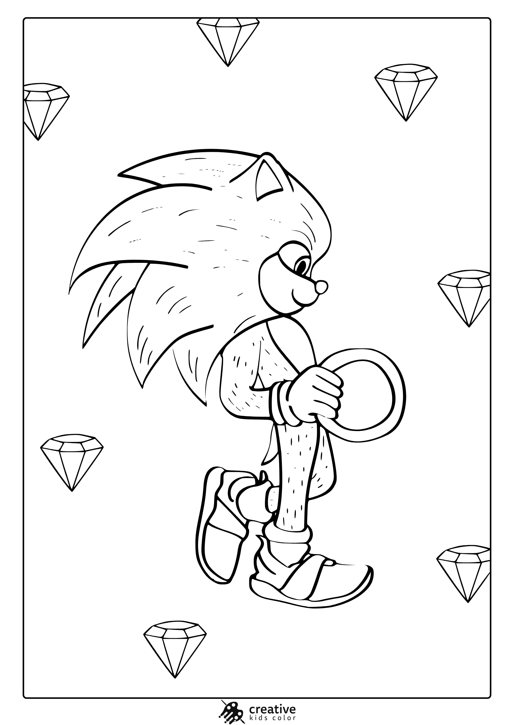 Free Printable Colouring Pages Sonic