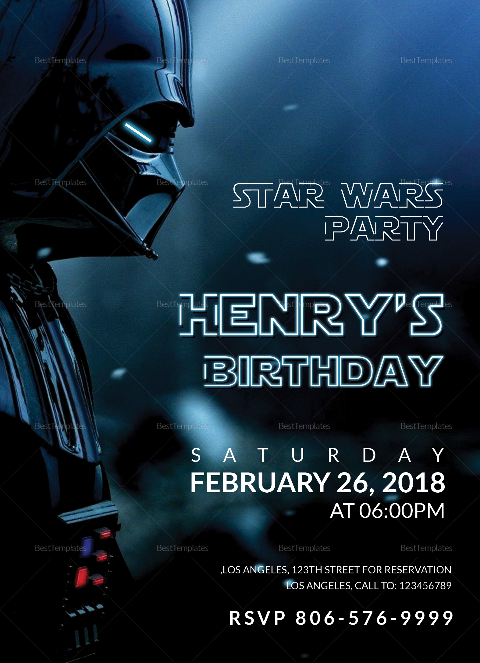 Free Printable Star Wars Party Invitations