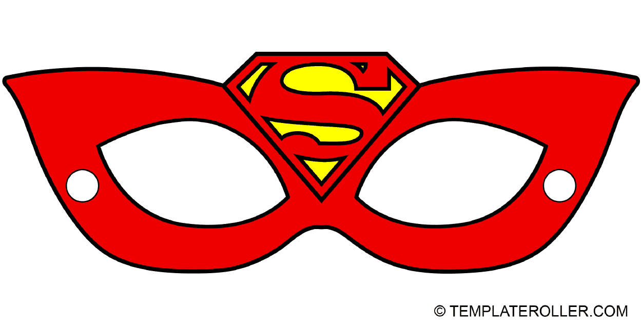 Superman Mask Template Red Download Printable PDF Templateroller