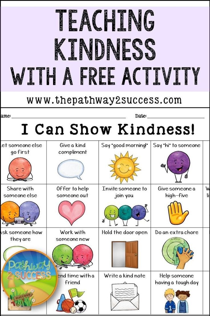 Teaching Kindness With A Free Activity