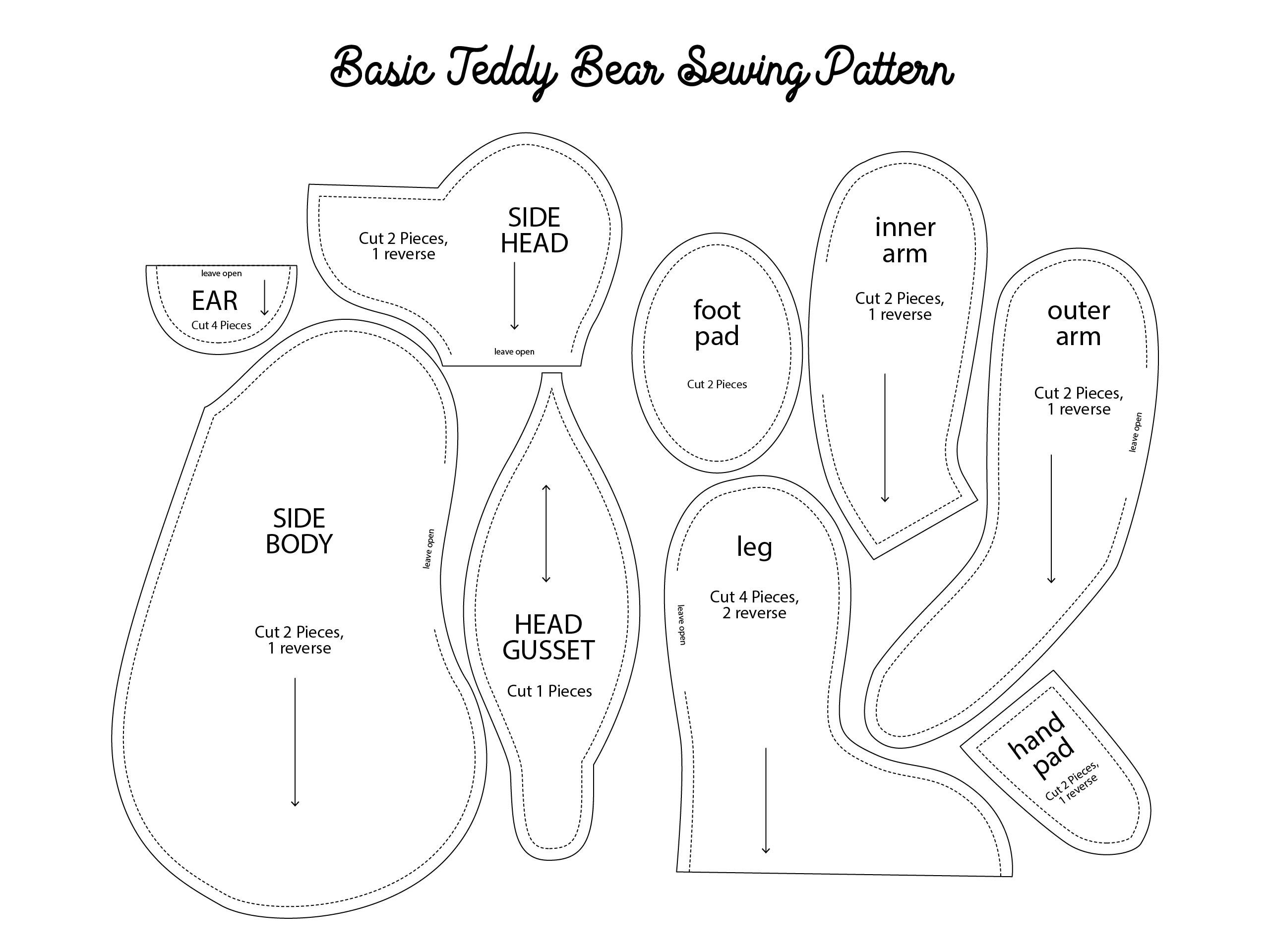 Teddy Bear Patterns To Sew Outlet