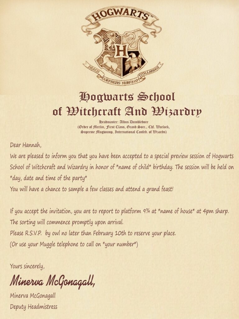 The Ultimate Harry Potter Invitation MomMadeMoments