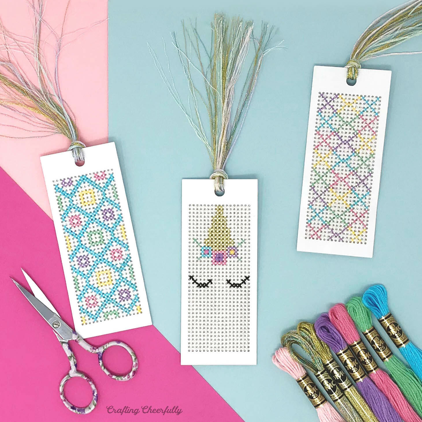 Unicorn Cross Stitch Bookmarks With Free Pattern Crafting Cheerfully