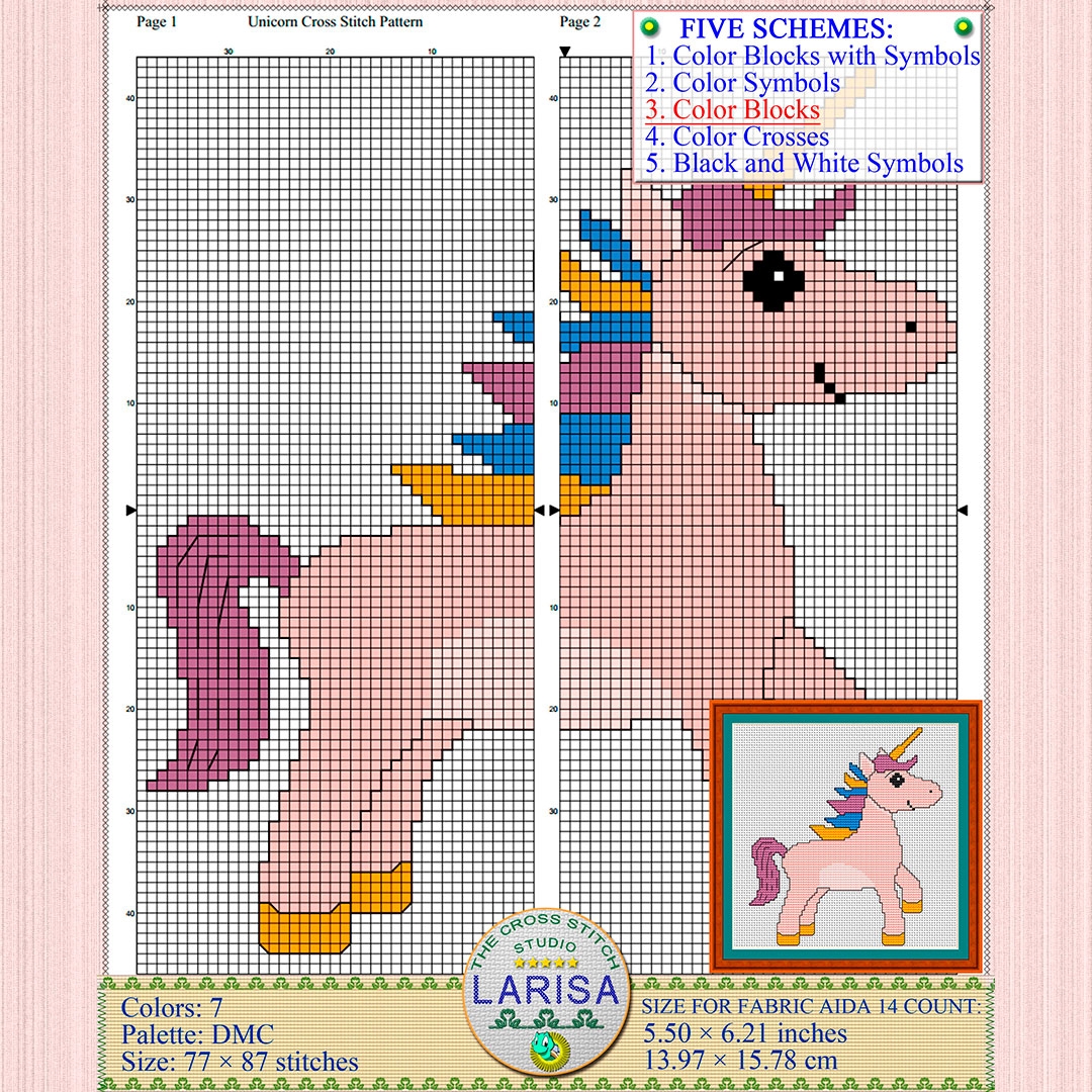 Free Printable Unicorn Cross Stitch Patterns
