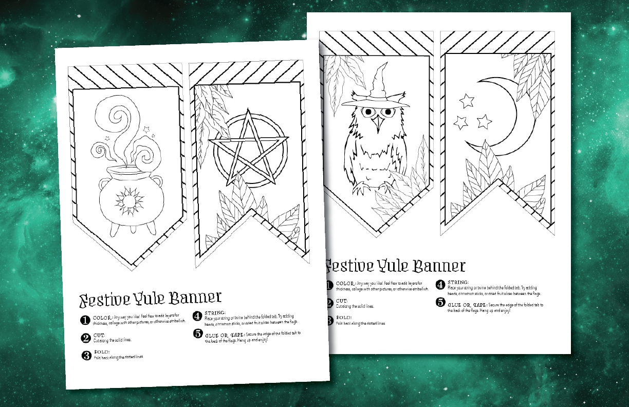Yule Printables Sacred Wicca Worksheets Library